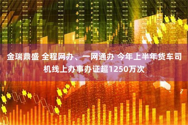 金瑞鼎盛 全程网办、一网通办 今年上半年货车司机线上办事办证超1250万次