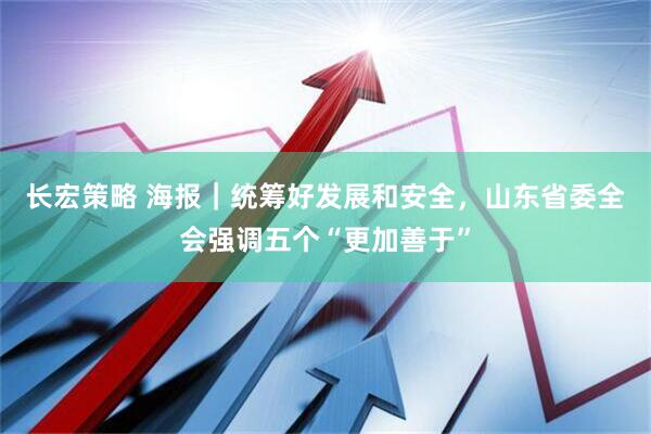 长宏策略 海报｜统筹好发展和安全，山东省委全会强调五个“更加善于”