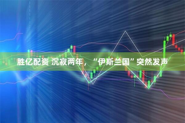 胜亿配资 沉寂两年，“伊斯兰国”突然发声